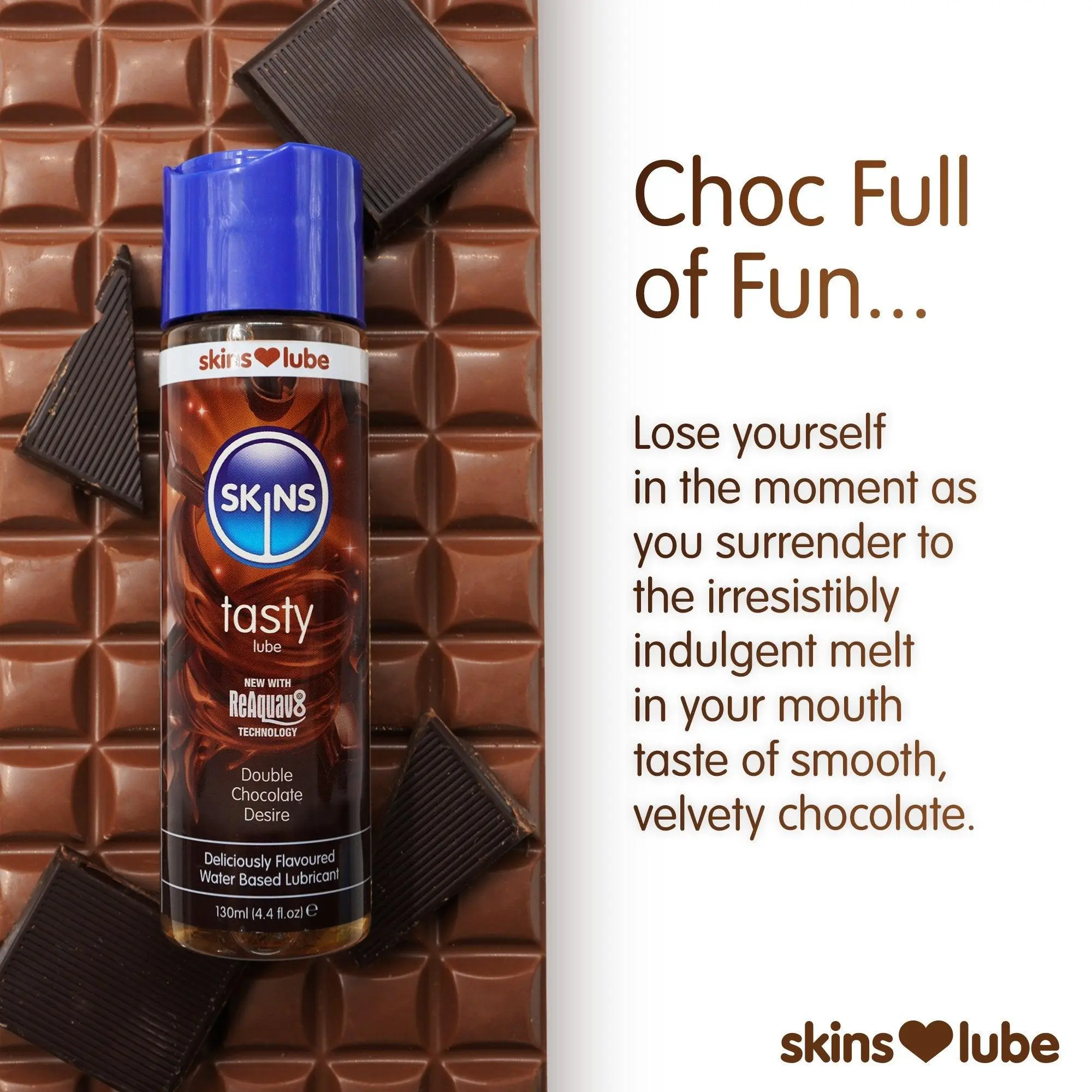 Skins Double Chocolate Water Based Lubricant - Image 5