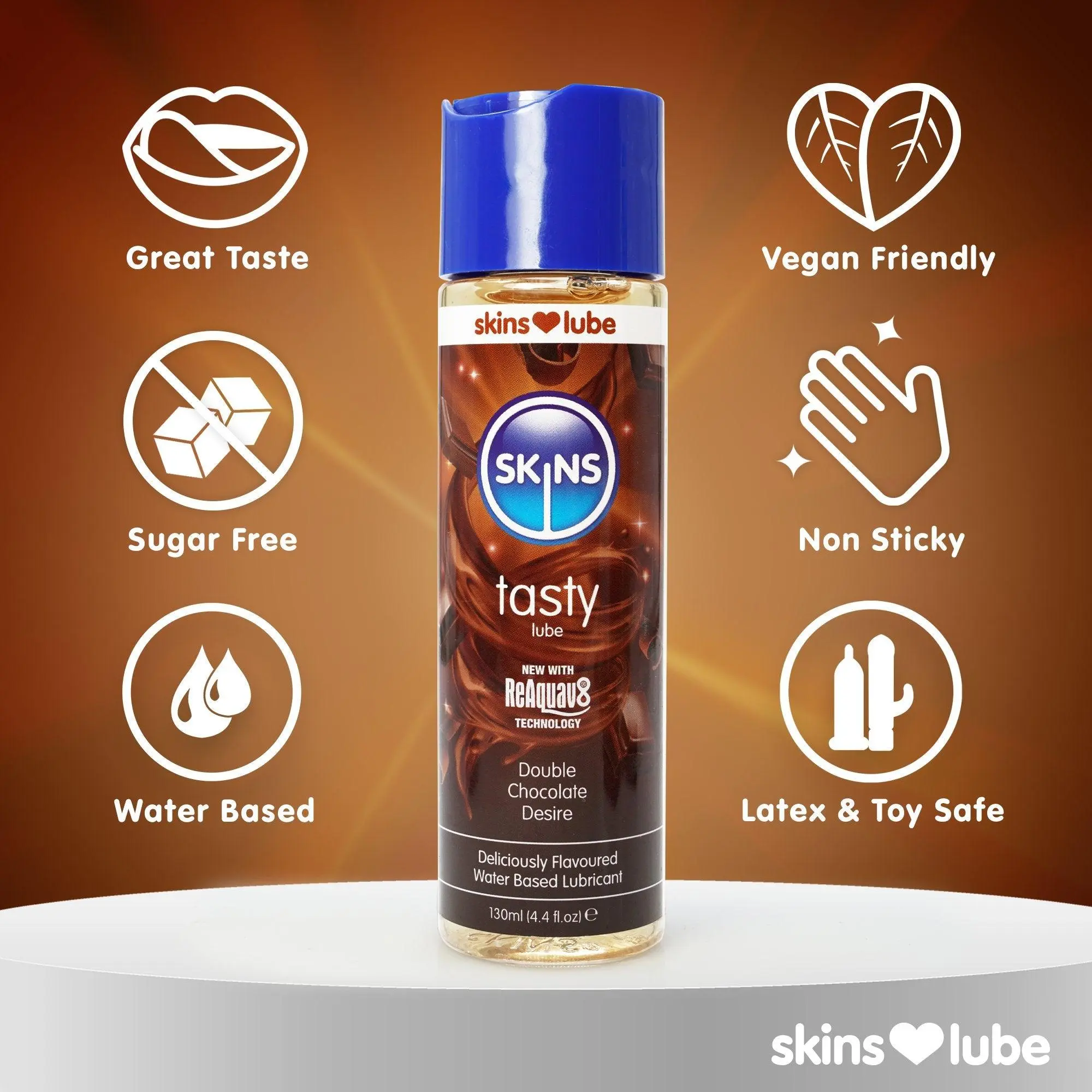 Skins Double Chocolate Water Based Lubricant - Image 7