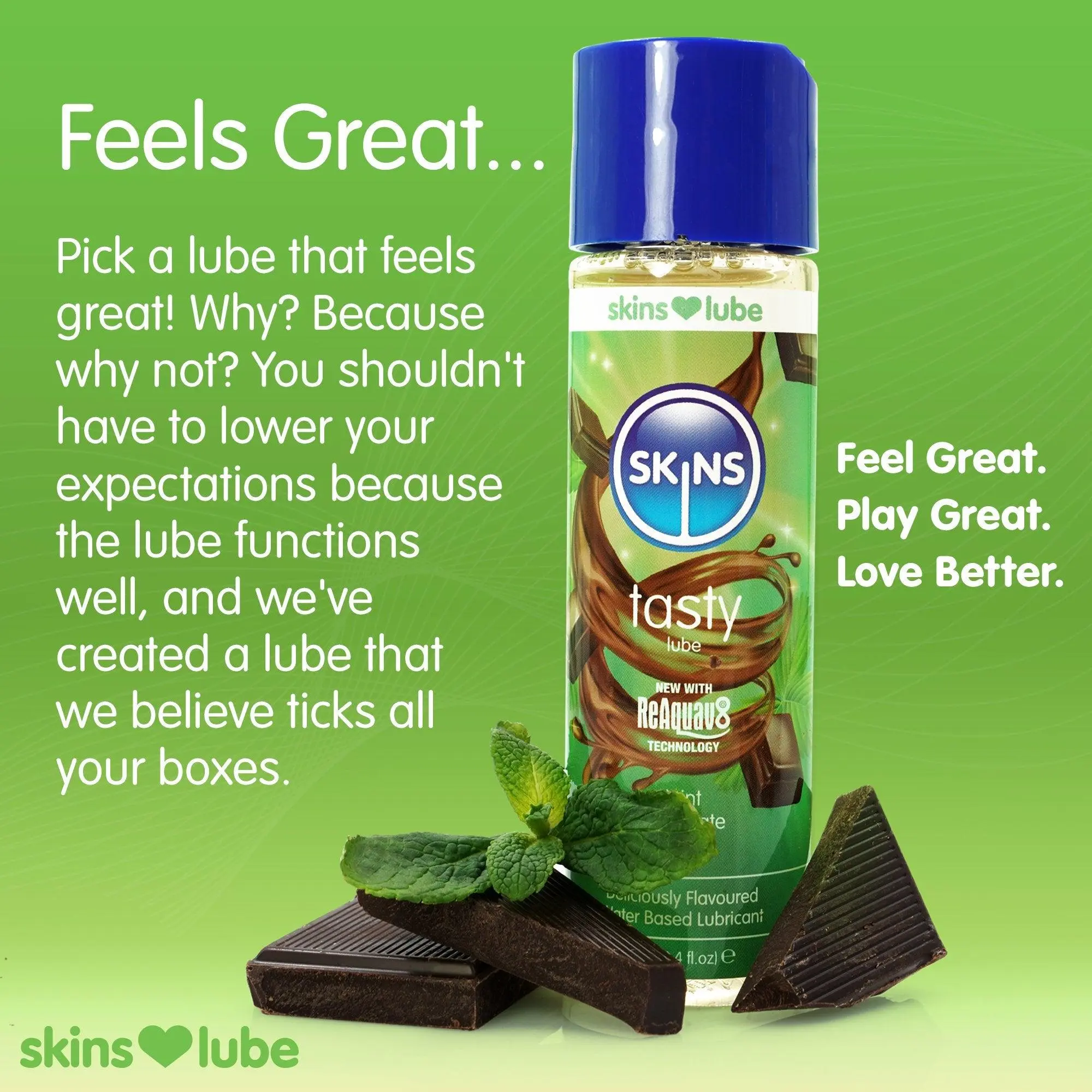 Skins Mint Chocolate Water Based Lubricant - Image 3