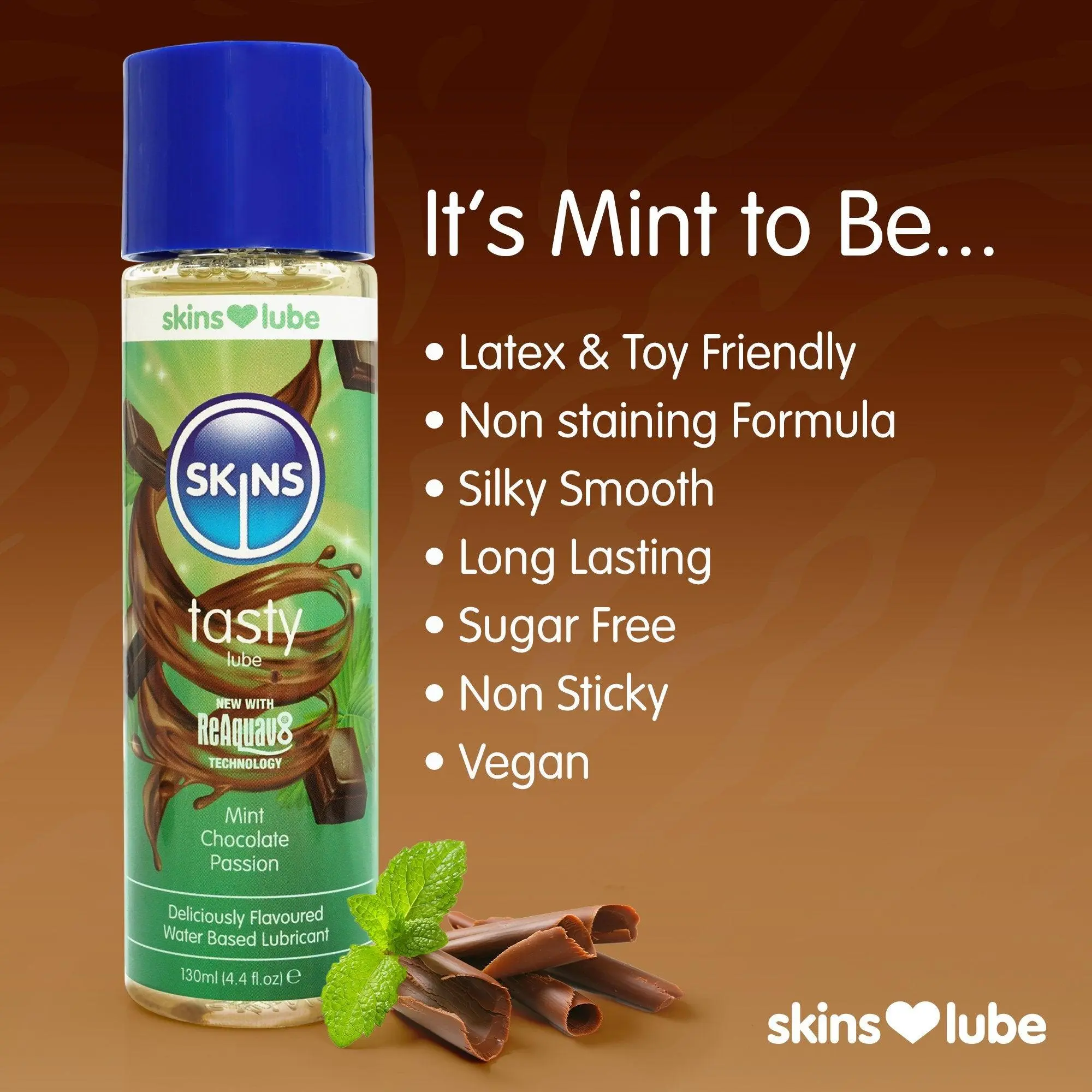 Skins Mint Chocolate Water Based Lubricant - Image 4