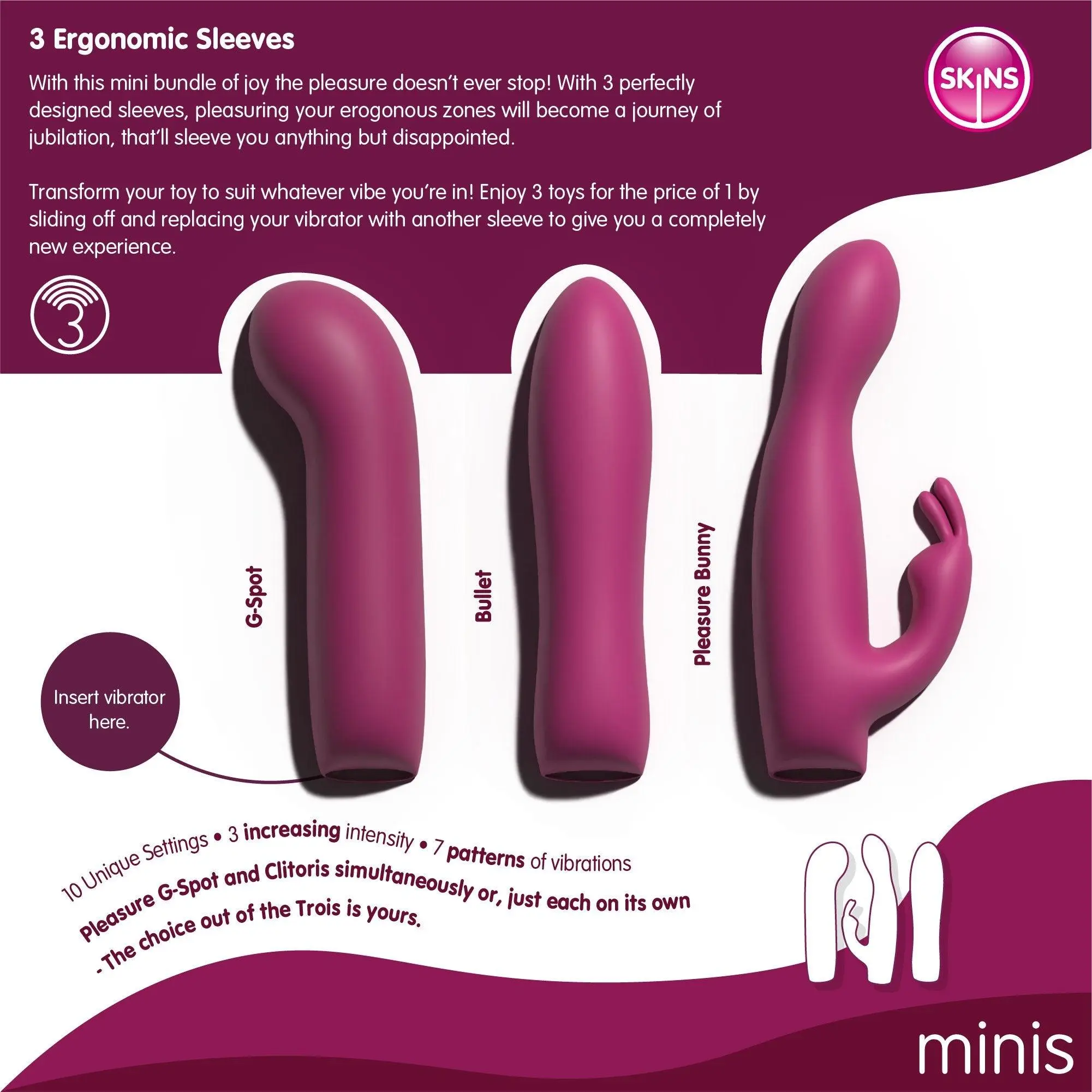 Skins Minis - Massage A Trois Sexual Play Toys - Image 4