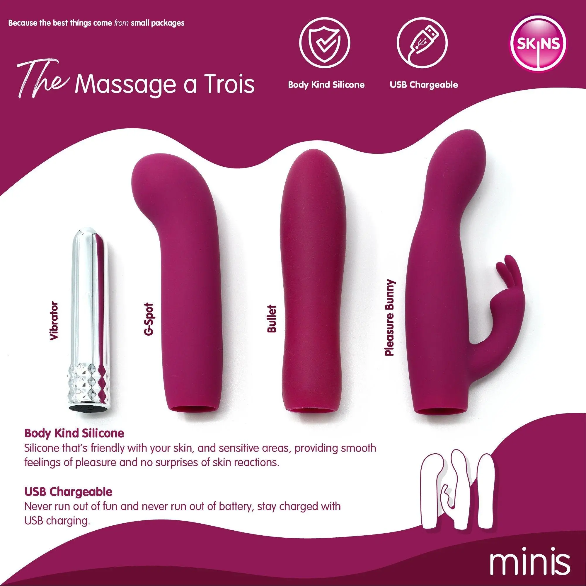 Skins Minis - Massage A Trois Sexual Play Toys - Image 5